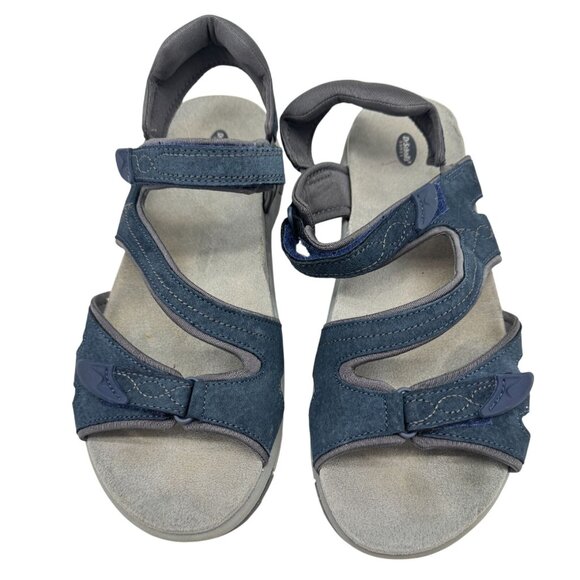 Dr. Scholls Women's Adelle Sandals Size 10M Navy Suede Comfort Casual Strappy - Picture 2 of 12